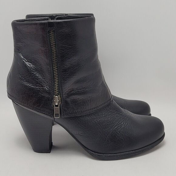 B.O.C Børn Concept Womens Leather Side Zip Block Heels Ankle Bootie Size 8.5 - Picture 1 of 14